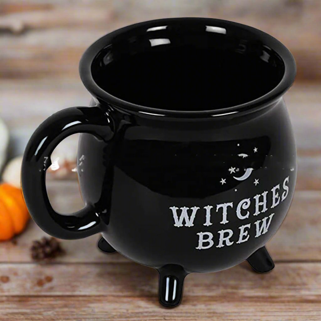 Witch Pot Coffee Mug, Ceramic Halloween Mug
