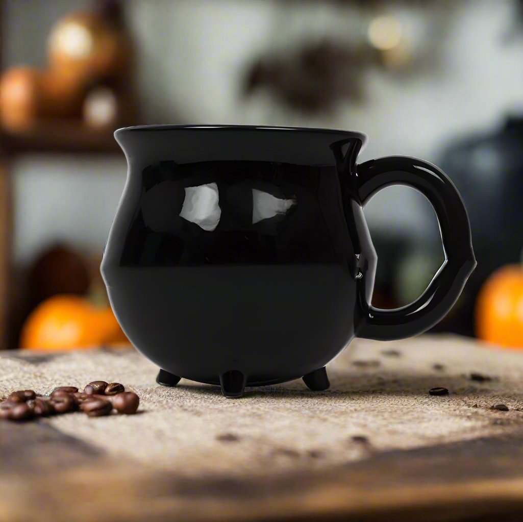 Witch Pot Coffee Mug, Ceramic Halloween Mug