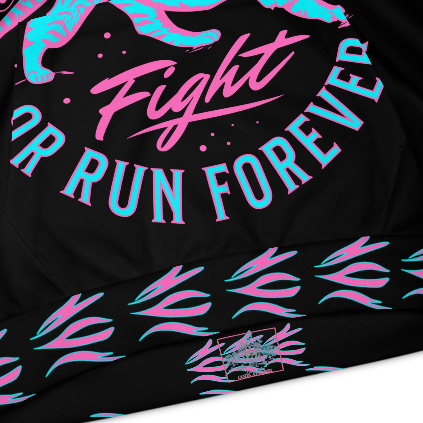 World Is A Jungle - BYRD OF THE 7SEAS GODS APPAREL - TIGER EDITION - YEMAYA - BLACK/PINK - Goddess/Girls Children's Hoodie