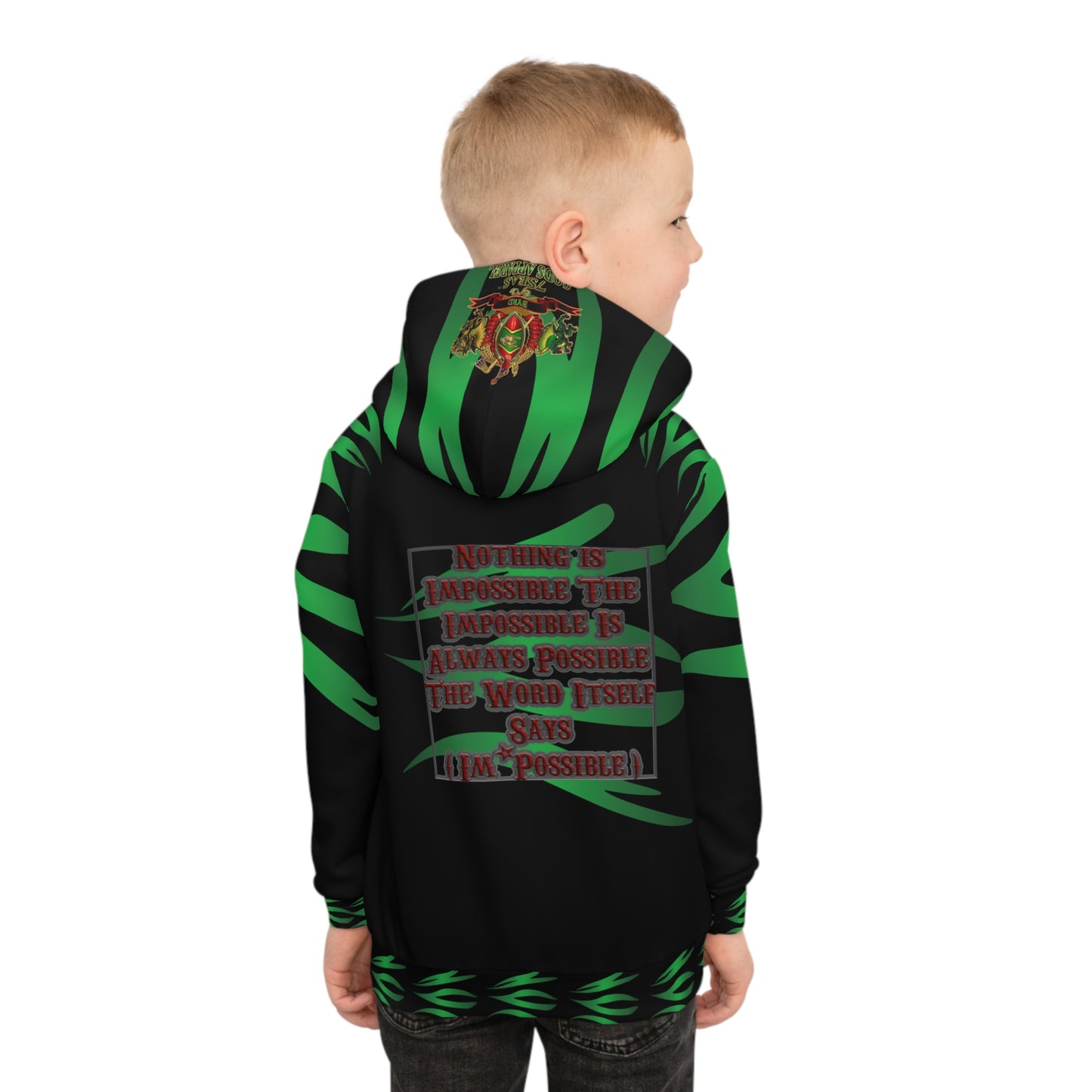 World Is A Jungle - BYRD OF THE 7SEAS GODS APPAREL - TIGER EDITION - ENBYRD - BLACK - Gods/Boys Children's Hoodie