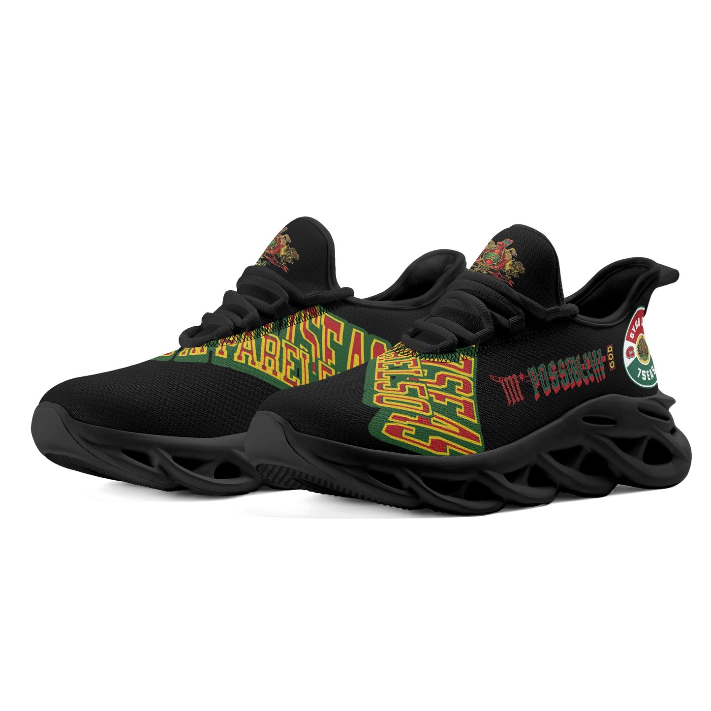 Byrd Of The 7Seas Gods Apparel - Im*Possible 7’s - Mens Black Sneakers