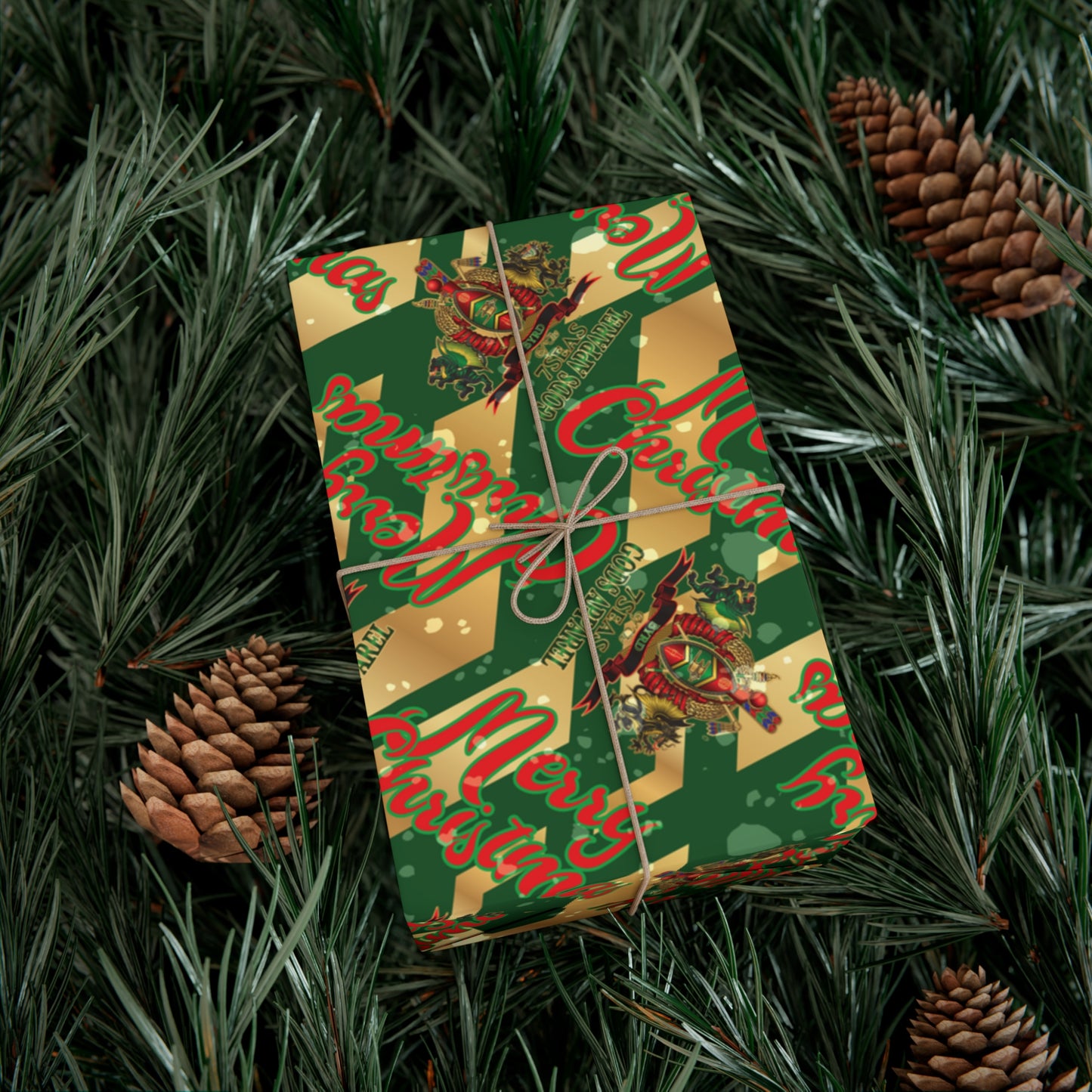 BYRD OF THE 7SEAS GODS APPAREL Gift Wrap Papers - GREEN - Christmas Wrap Papers