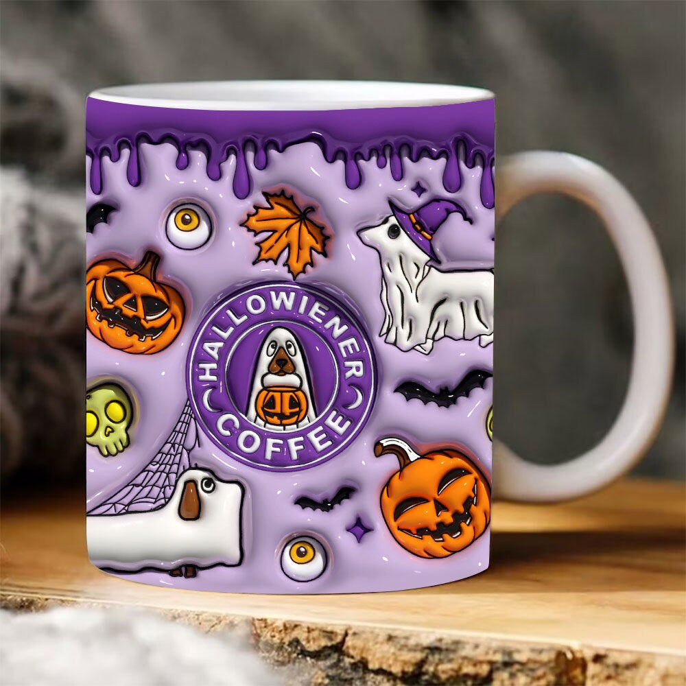 Halloween Pumpkin Ceramic Coffee Mug from Byrd Of The 7Seas Gods Apparel.