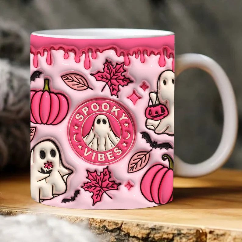 Halloween Pumpkin Ceramic Coffee Mug from Byrd Of The 7Seas Gods Apparel.