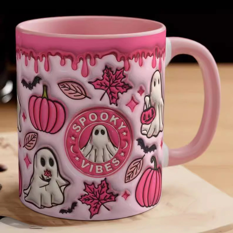 Halloween Pumpkin Ceramic Coffee Mug from Byrd Of The 7Seas Gods Apparel.