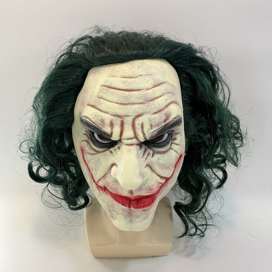 Clown Joker Mask Costume - Smile Mask with Green Hair, Byrd Of The 7Seas Gods Apparel Halloween Adult Role Play Costumes, Dress Up, Garden Yard Party Props for Cosplay