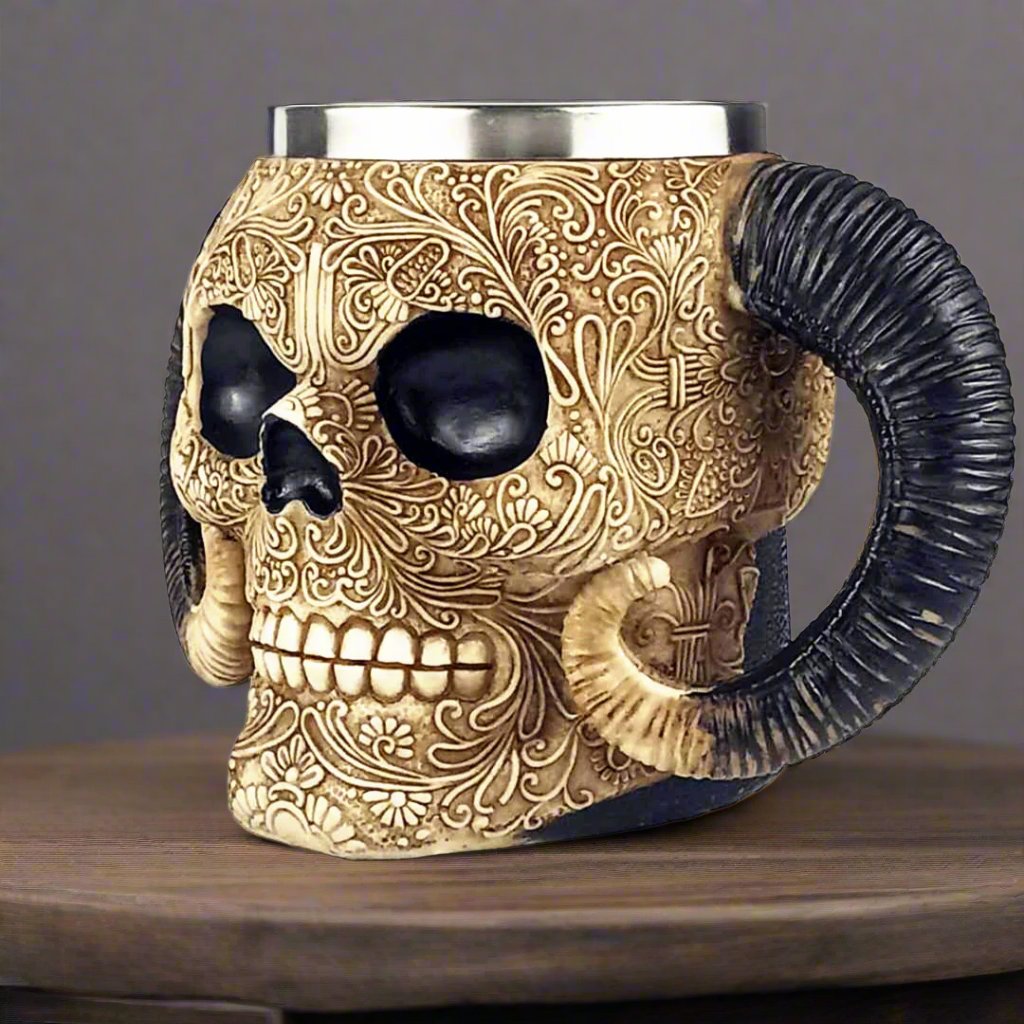 Shofar Skull Byrd Of The 7Seas Halloween Beer Mug Large Capacity