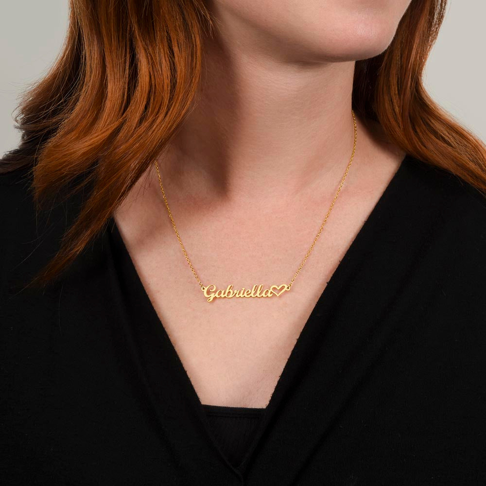 TO MY GODDESS, MY LOVE - PERSONALIZED NAME NECKLACE - BYRD OF THE 7SEAS GODS APPAREL - GOLD & POLISHED STEEL - GODDESS