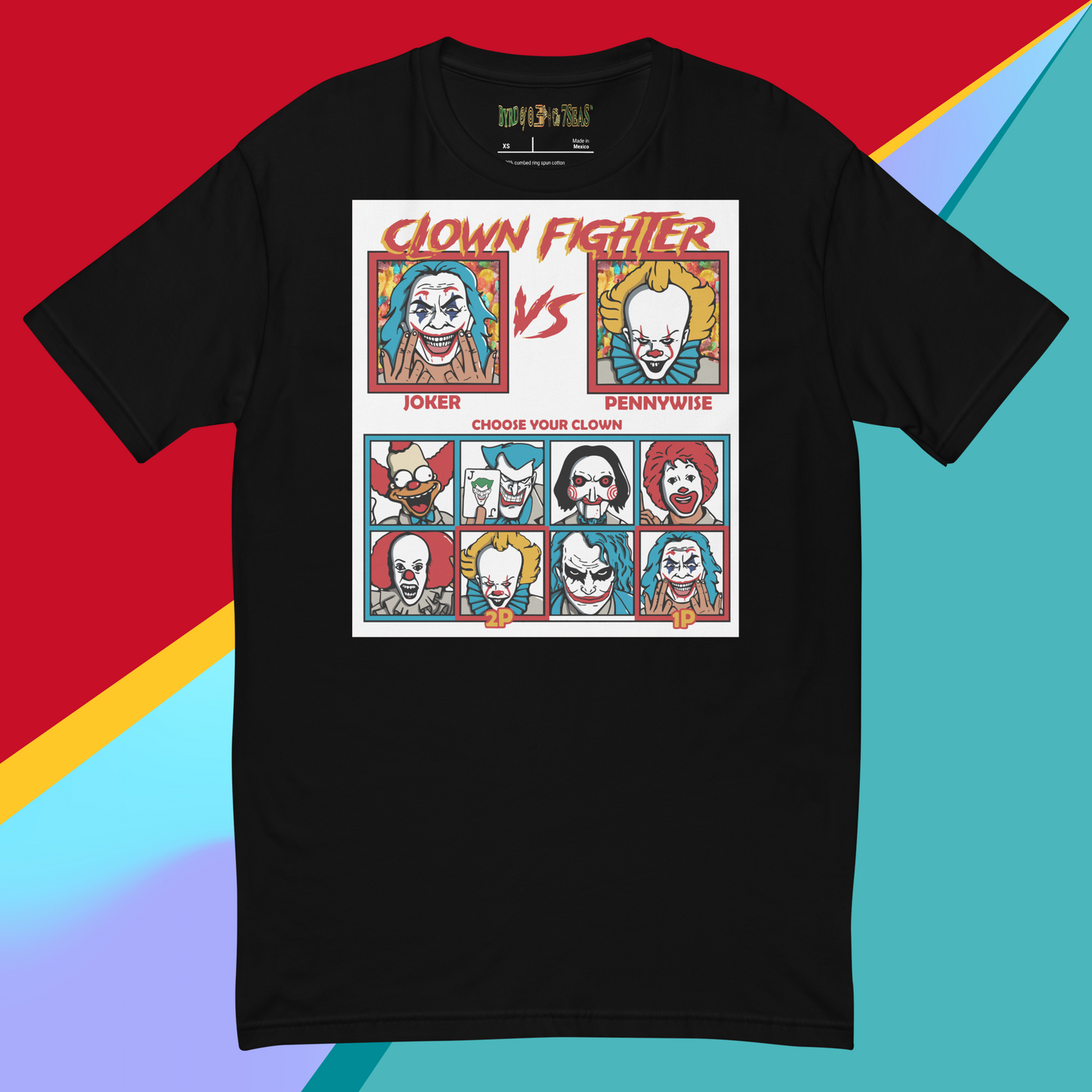 Clown vs Clown - Clown Fighter - Byrd Of The 7Seas Gods Apparel - Unisex Youth Short Sleeve T-Shirt