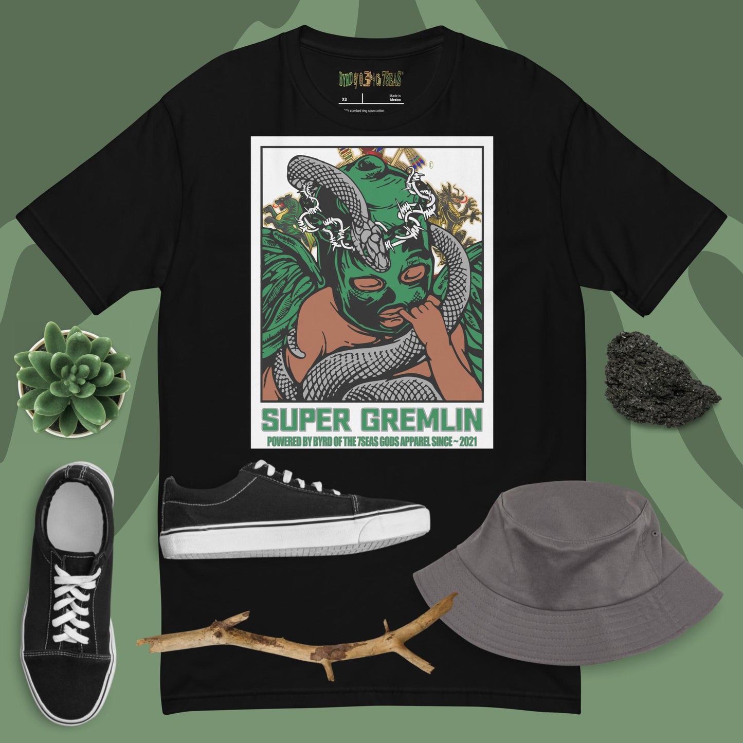 O.G. Super Gremlin - Byrd Of The 7Seas Gods Apparel - Green - Unisex Short Sleeve T-shirt