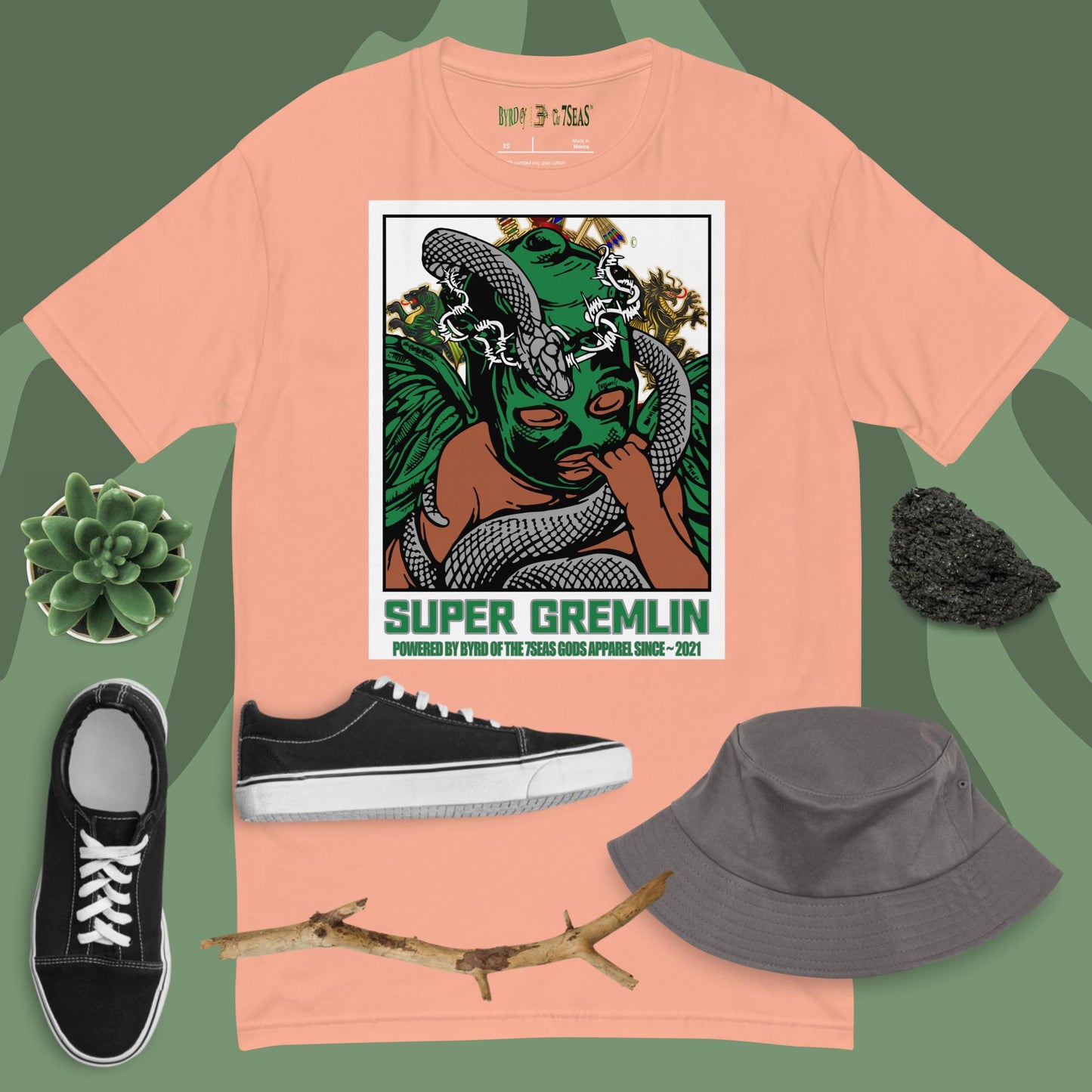 O.G. Super Gremlin - Byrd Of The 7Seas Gods Apparel - Green - Unisex Short Sleeve T-shirt