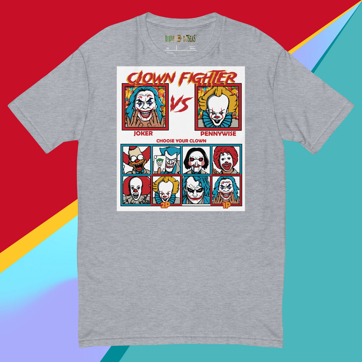 Clown vs Clown - Clown Fighter - Byrd Of The 7Seas Gods Apparel - Unisex Youth Short Sleeve T-Shirt