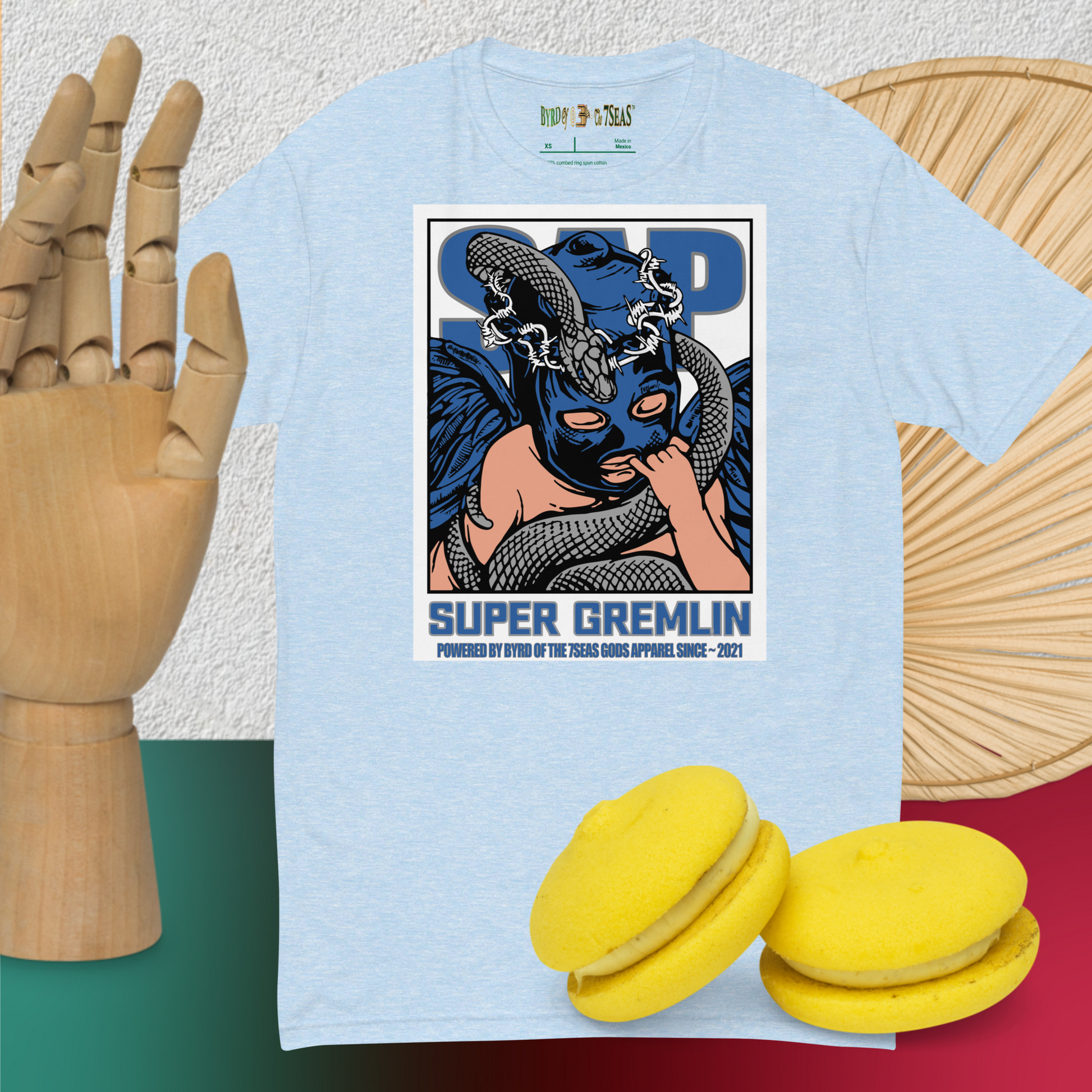 O.G. Super Gremlin - Byrd Of The 7Seas Gods Apparel - Blue - Unisex Short Sleeve T-shirt