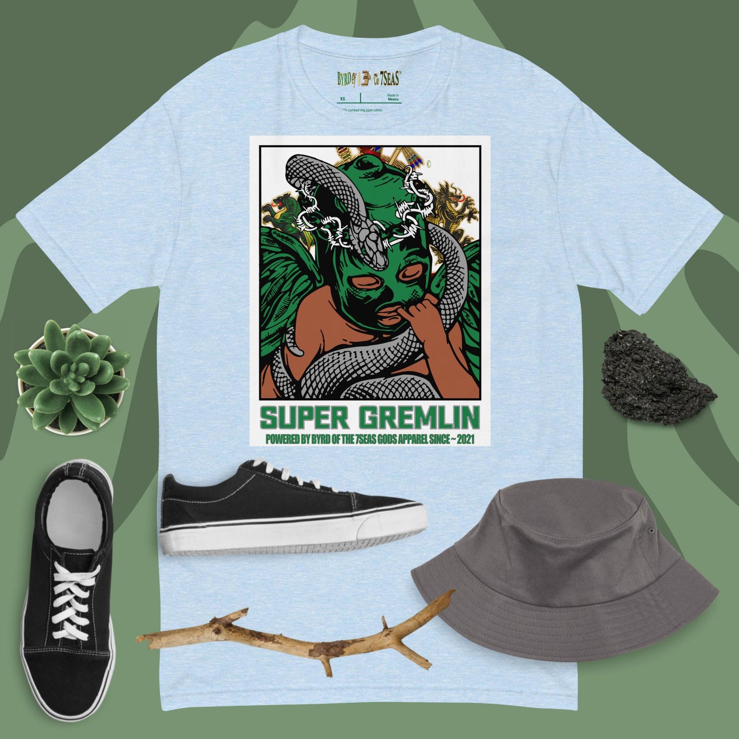 O.G. Super Gremlin - Byrd Of The 7Seas Gods Apparel - Green - Unisex Short Sleeve T-shirt