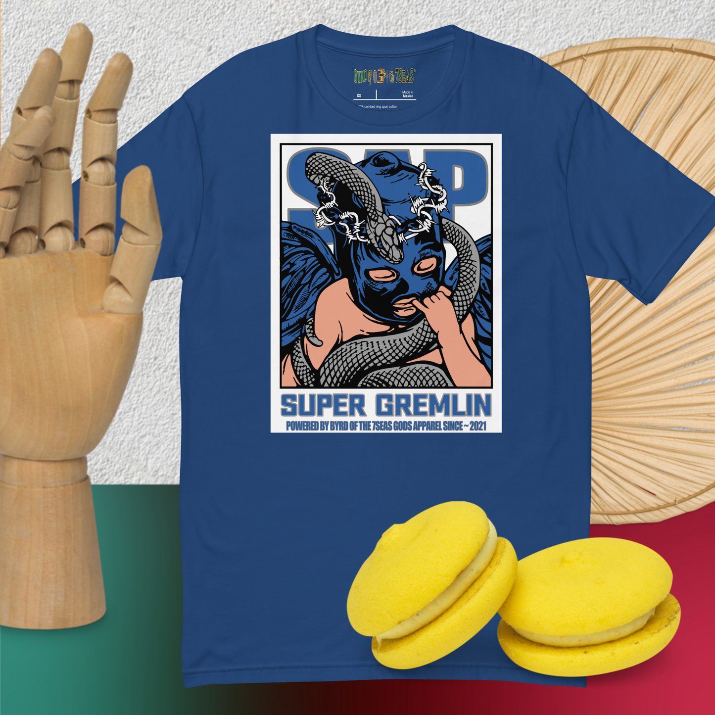 O.G. Super Gremlin - Byrd Of The 7Seas Gods Apparel - Blue - Unisex Short Sleeve T-shirt