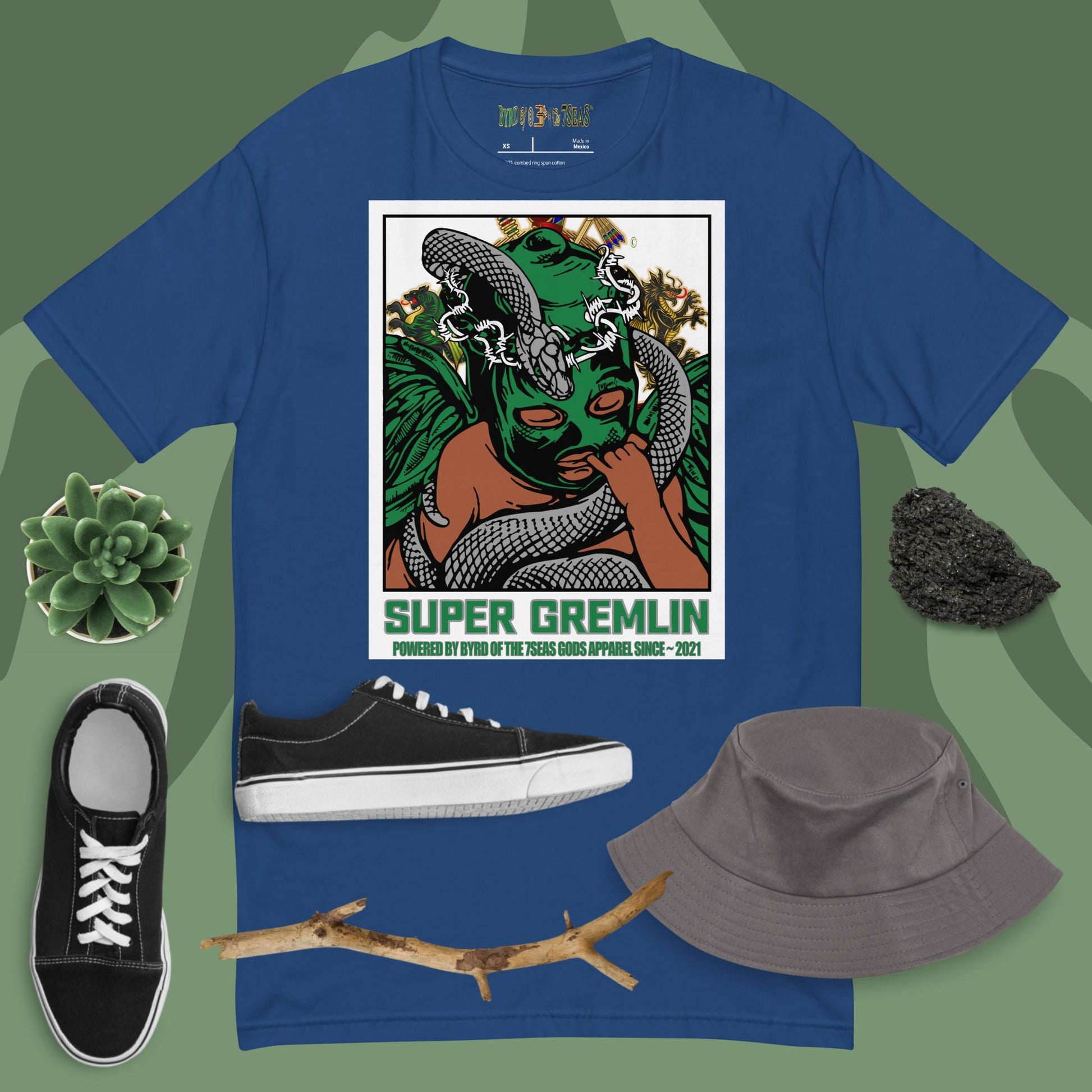 O.G. Super Gremlin - Byrd Of The 7Seas Gods Apparel - Green - Unisex Short Sleeve T-shirt