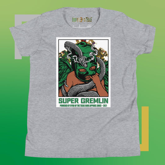 O.G. Super Gremlin - Byrd Of The 7Seas Gods Apparel - Green - Unisex Youth Short Sleeve T-Shirt