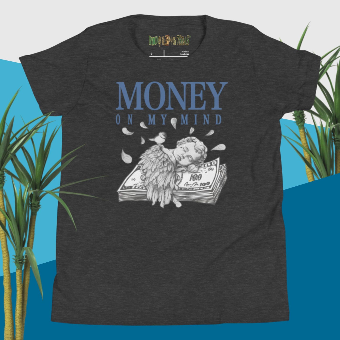 $Money On My Mind - Byrd Of The 7Seas Gods Apparel - Unisex Youth Short Sleeve T-Shirt