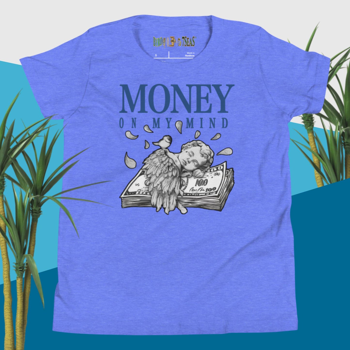 $Money On My Mind - Byrd Of The 7Seas Gods Apparel - Unisex Youth Short Sleeve T-Shirt