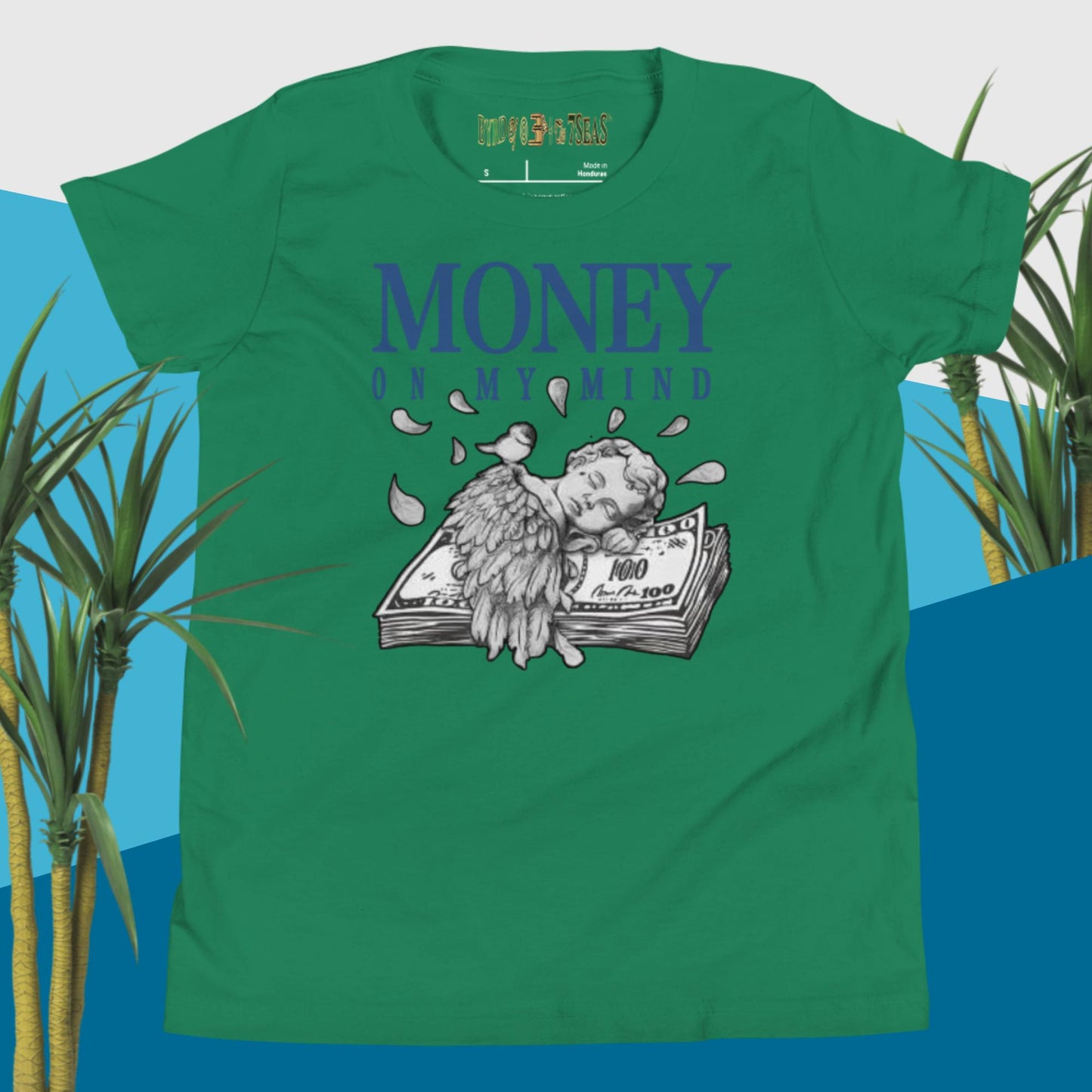 $Money On My Mind - Byrd Of The 7Seas Gods Apparel - Unisex Youth Short Sleeve T-Shirt