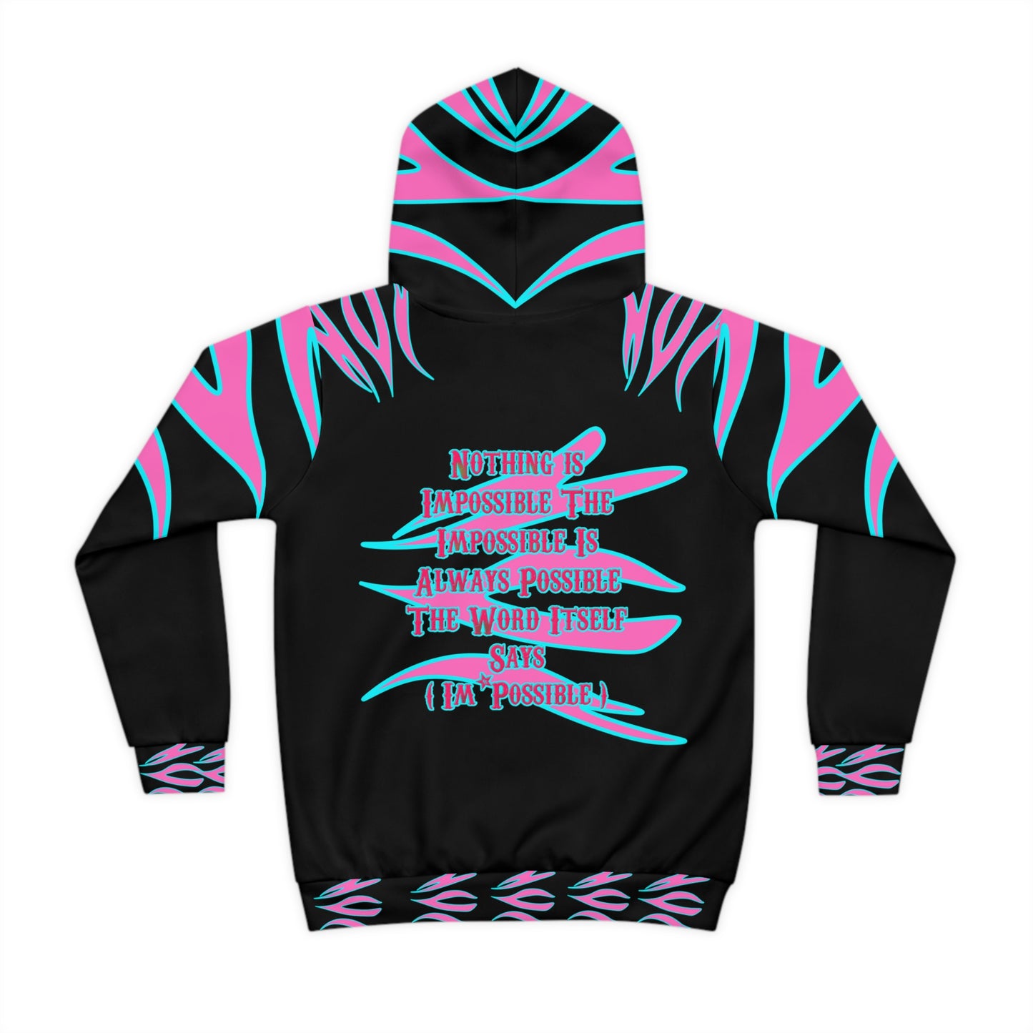 World Is A Jungle - BYRD OF THE 7SEAS GODS APPAREL - TIGER EDITION - YEMAYA - BLACK/PINK - Goddess/Girls Children's Hoodie