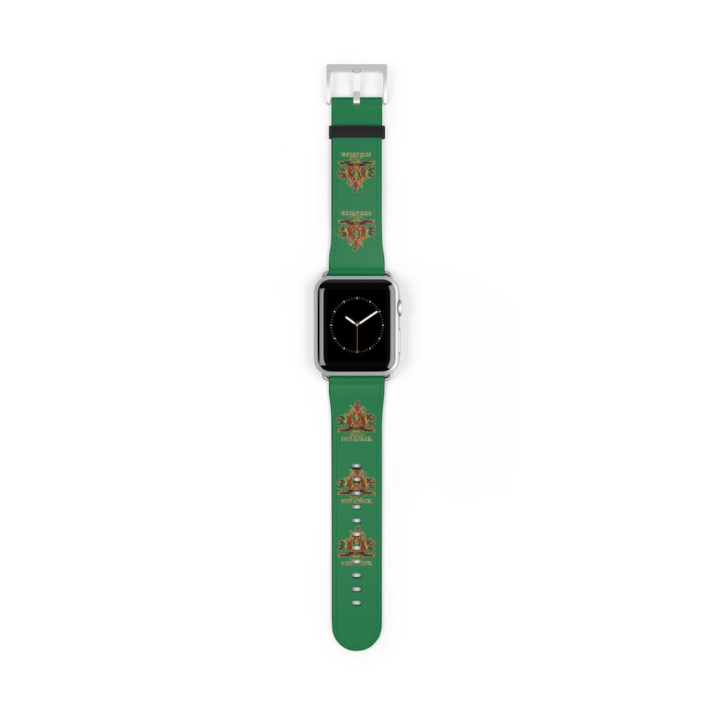 APEP - BYRD OF THE 7SEAS GODS APPAREL - Green - Gods/Goddess Leather Watch Band