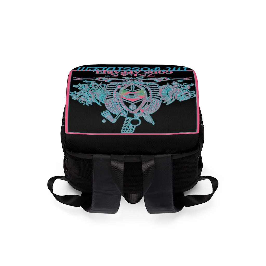 YEMAYA - BYRD OF THE 7SEAS GODS APPAREL - Black - Gods & Goddess Unisex Casual Shoulder Backpack