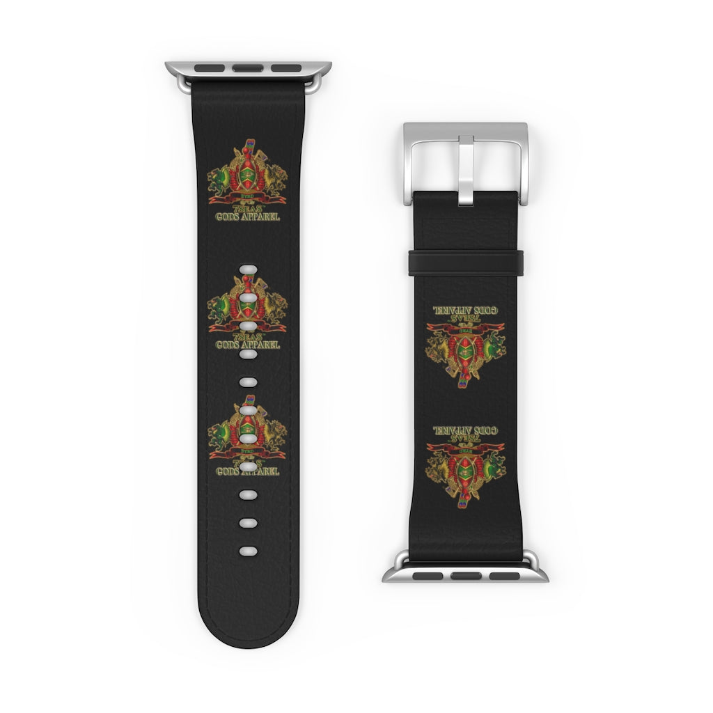 APEP - BYRD OF THE 7SEAS GODS APPAREL - Black - Gods/Goddess Leather Watch Band