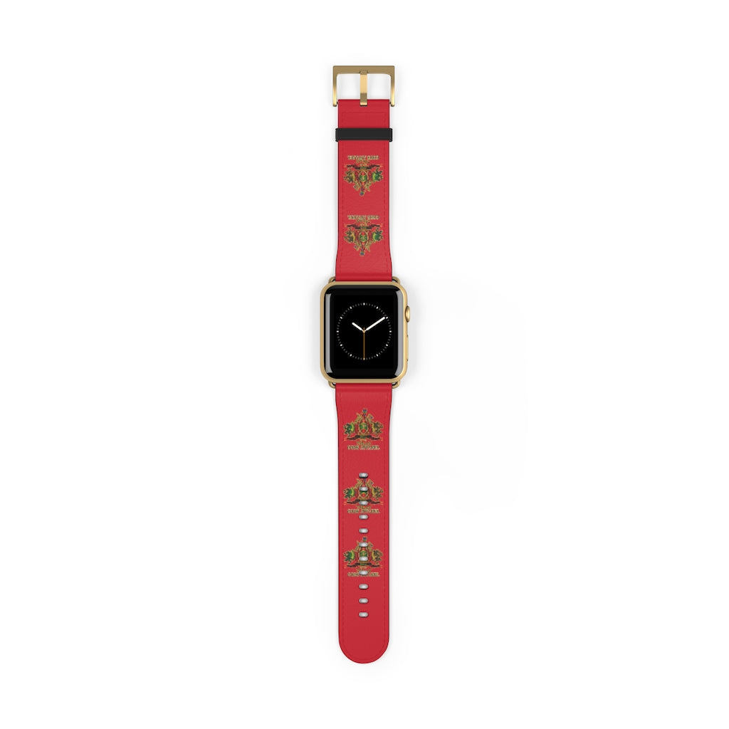 APEP - BYRD OF THE 7SEAS GODS APPAREL - RED - Gods & Goddess Leather Watch Band