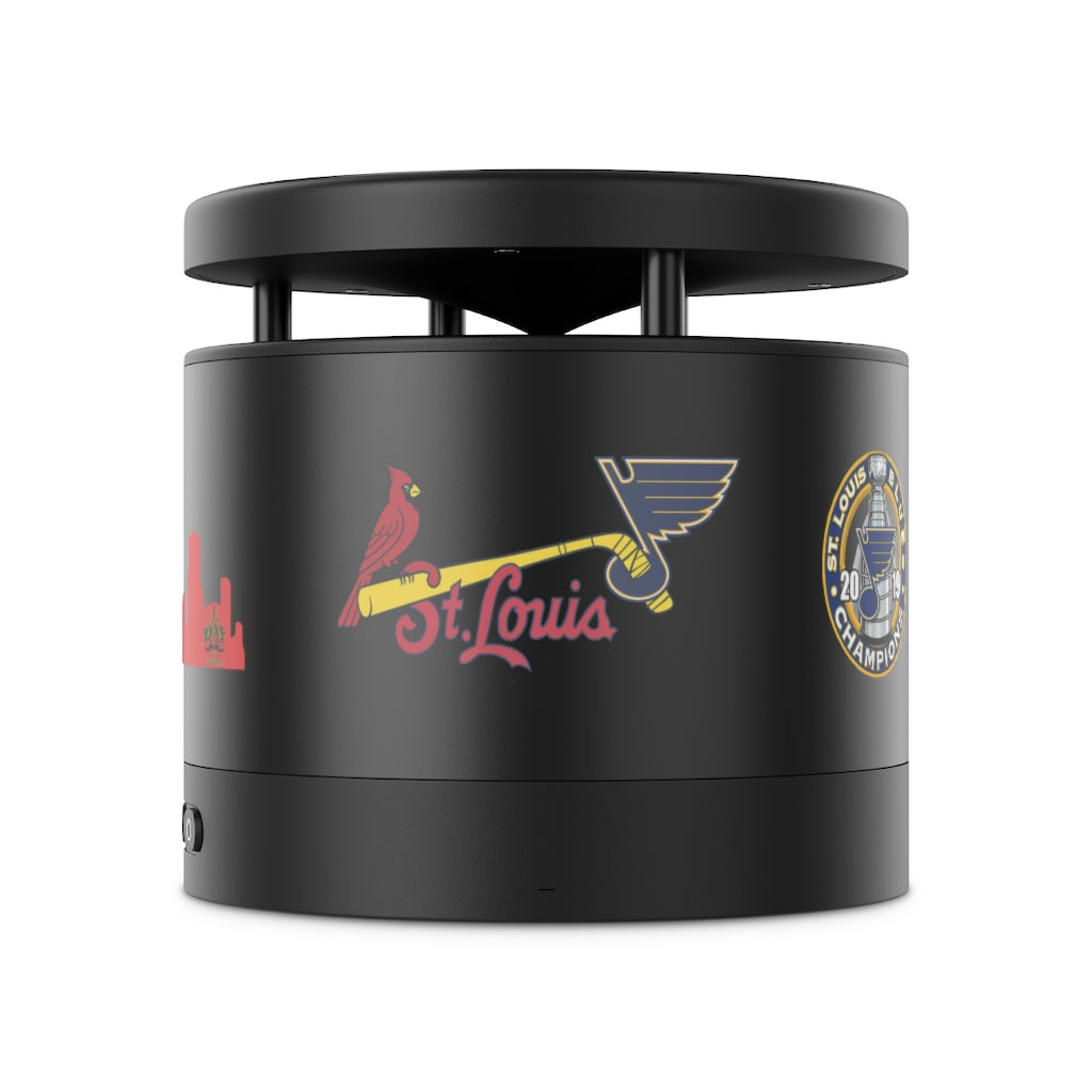 Byrd Of The 7Seas Gods Apparel - St. Louis Cardinals & Blues Metal Bluetooth Speaker and Wireless Charging Pad