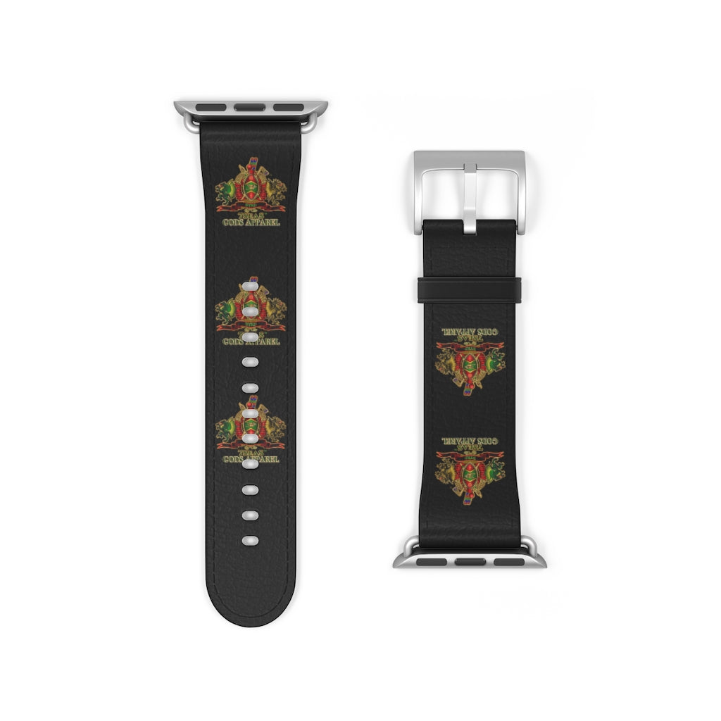 APEP - BYRD OF THE 7SEAS GODS APPAREL - Black - Gods/Goddess Leather Watch Band