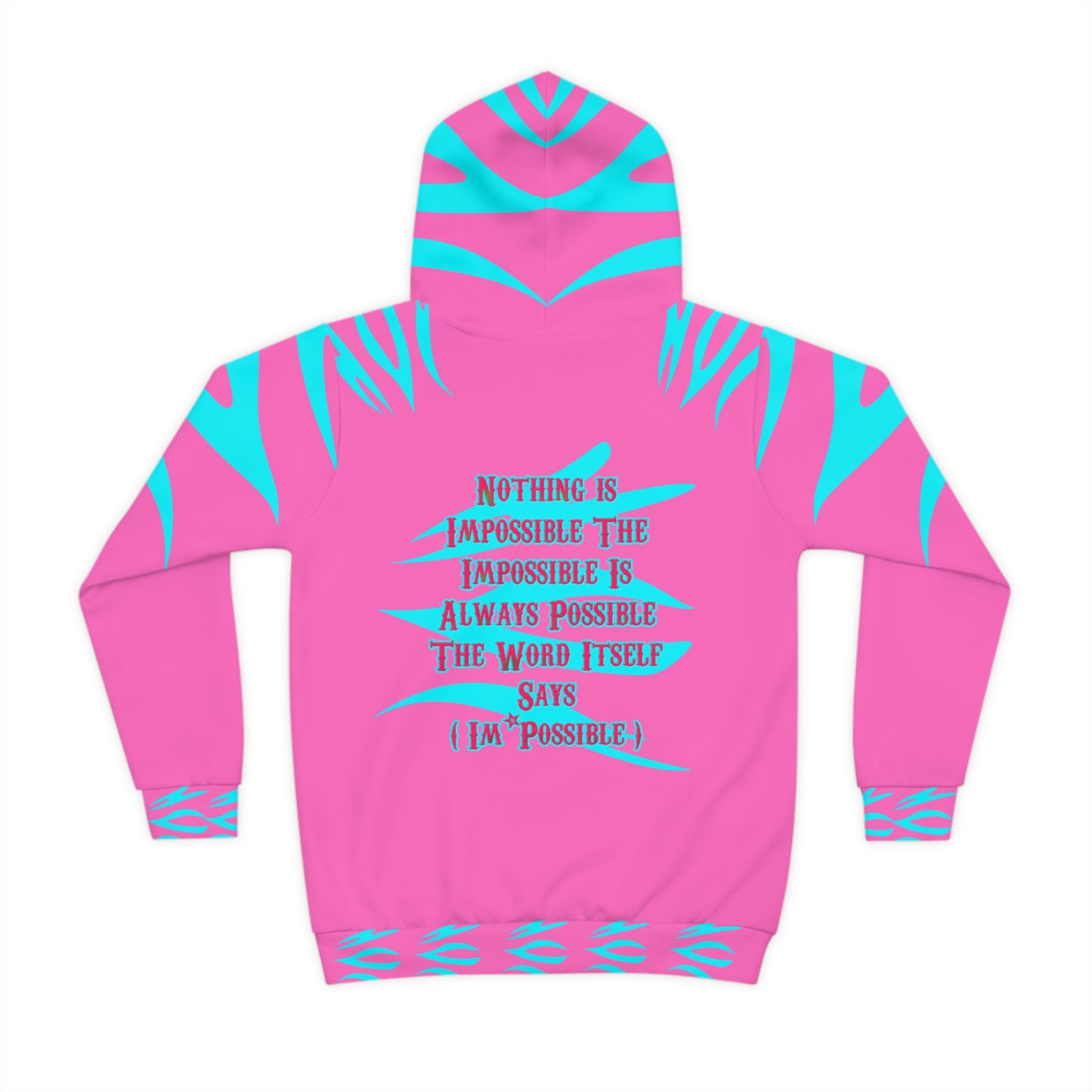 World Is A Jungle - BYRD OF THE 7SEAS GODS APPAREL - TIGER EDITION - YEMAYA - PINK - Goddess/Girls Children's Hoodie