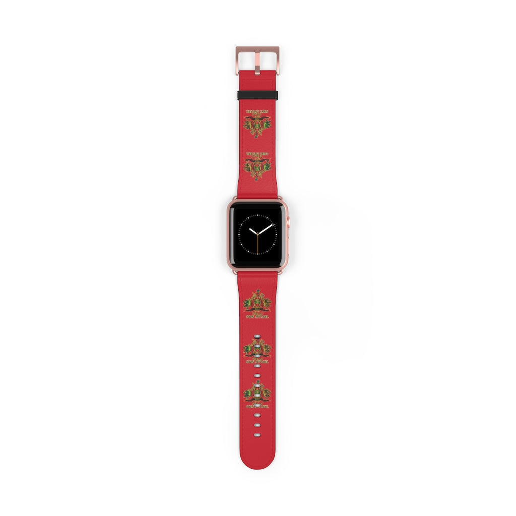 APEP - BYRD OF THE 7SEAS GODS APPAREL - RED - Gods & Goddess Leather Watch Band