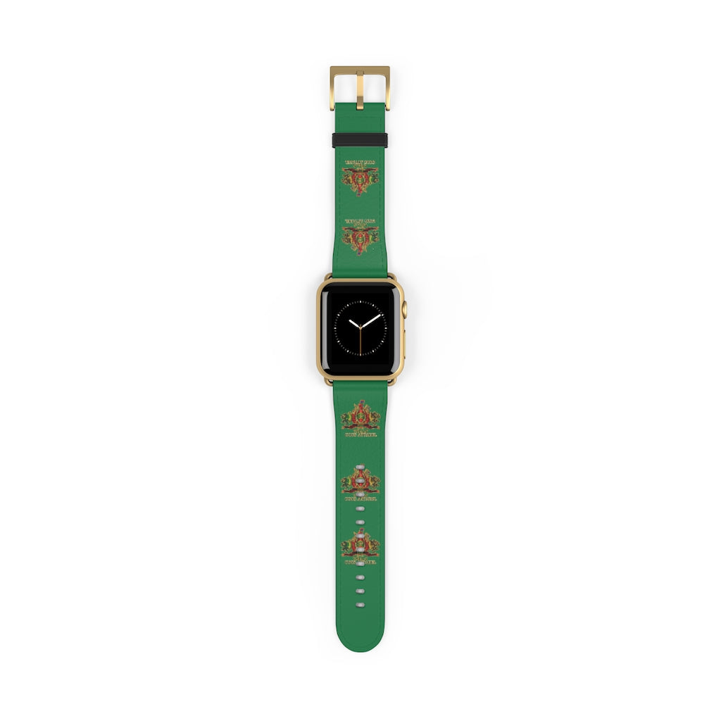 APEP - BYRD OF THE 7SEAS GODS APPAREL - Green - Gods/Goddess Leather Watch Band