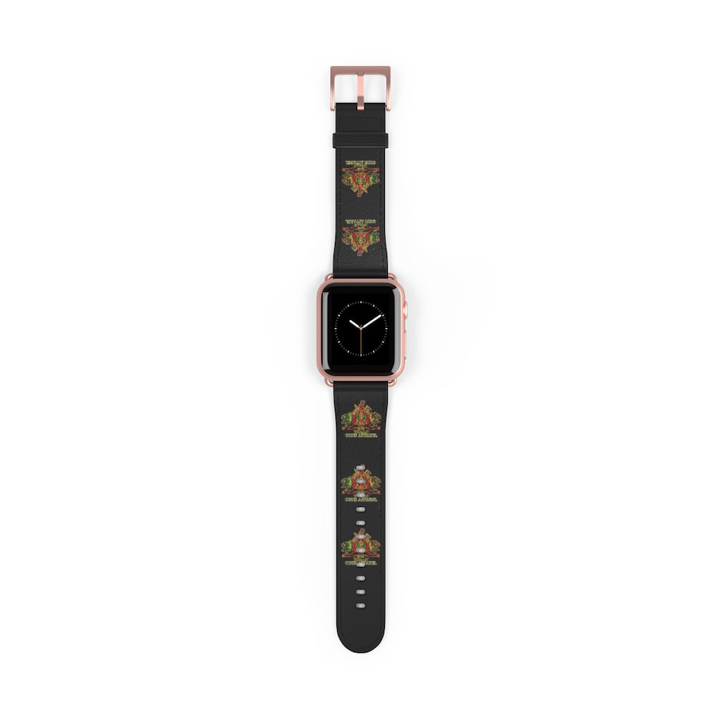 APEP - BYRD OF THE 7SEAS GODS APPAREL - Black - Gods/Goddess Leather Watch Band