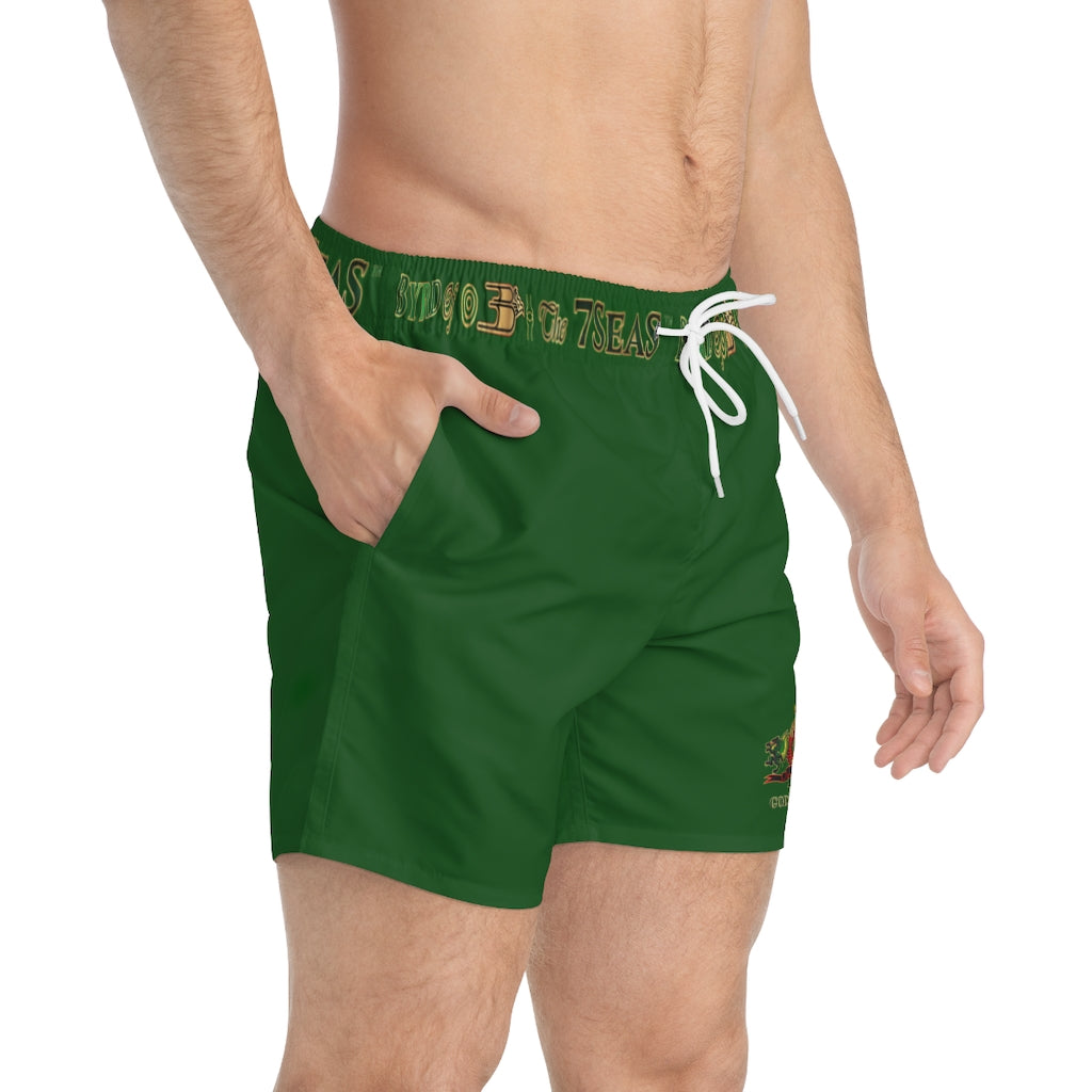 APEP - BYRD OF THE 7SEAS GODS APPAREL - NATURAL GREEN - Gods/Men Swim Trunks