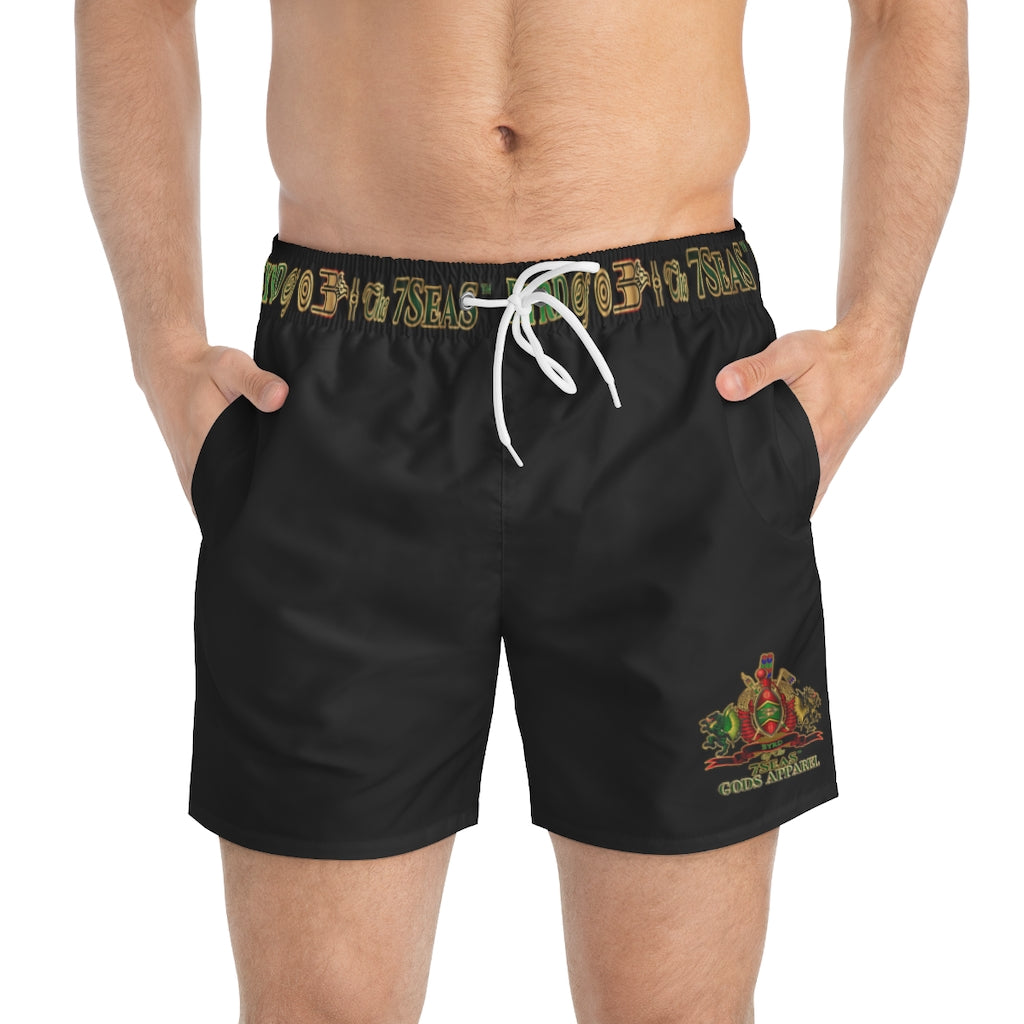 APEP - BYRD OF THE 7SEAS GODS APPAREL - NATURAL BLACK - Swim Trunks