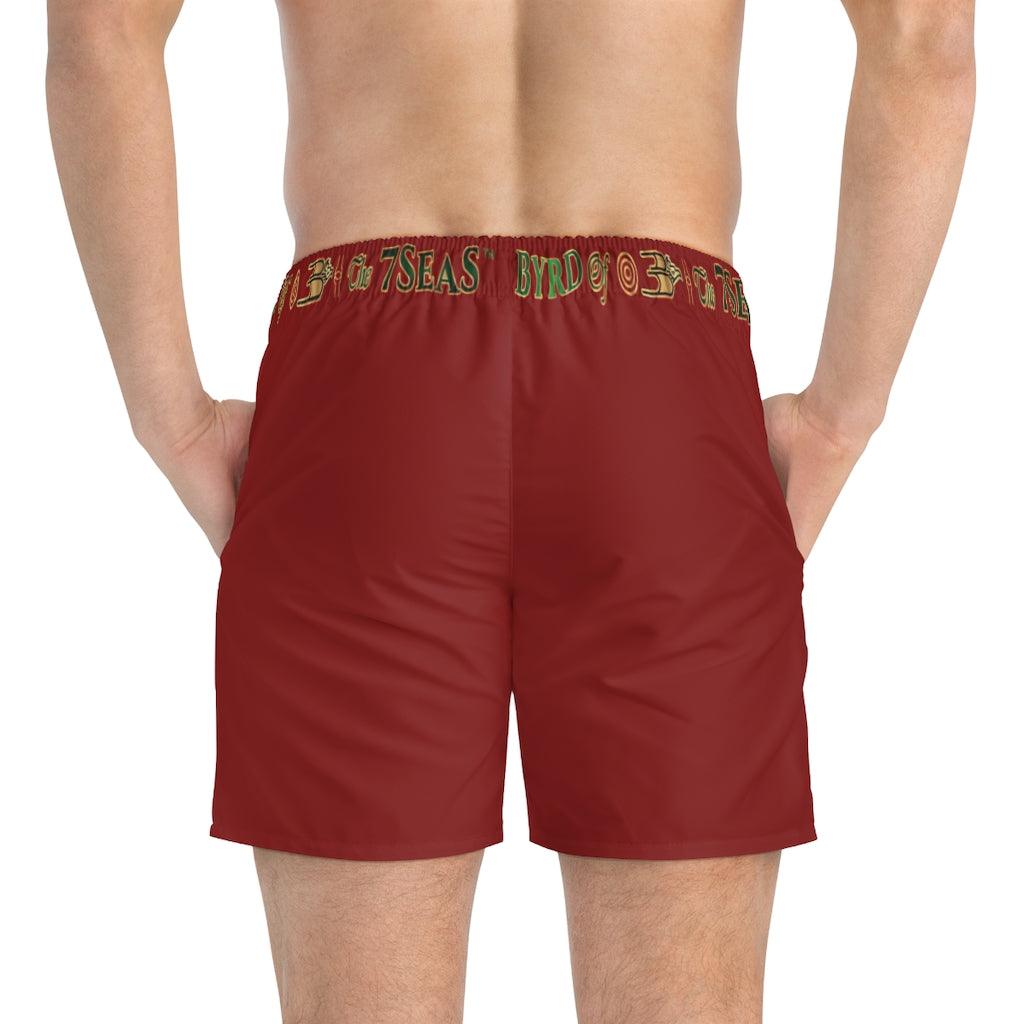 APEP - BYRD OF THE 7SEAS GODS APPAREL - NATURAL RED - Gods/Men Swim Trunks