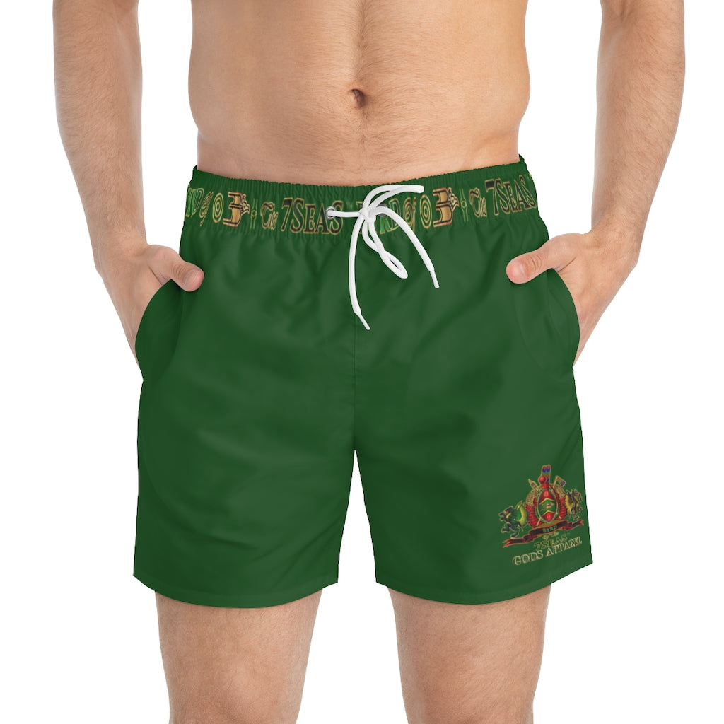 APEP - BYRD OF THE 7SEAS GODS APPAREL - NATURAL GREEN - Gods/Men Swim Trunks