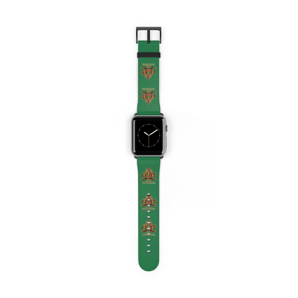 APEP - BYRD OF THE 7SEAS GODS APPAREL - Green - Gods/Goddess Leather Watch Band