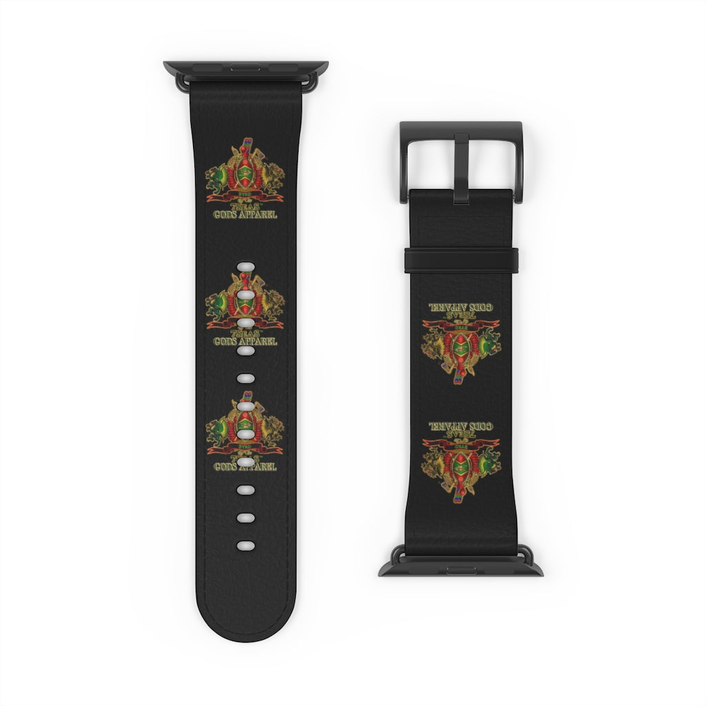 APEP - BYRD OF THE 7SEAS GODS APPAREL - Black - Gods/Goddess Leather Watch Band