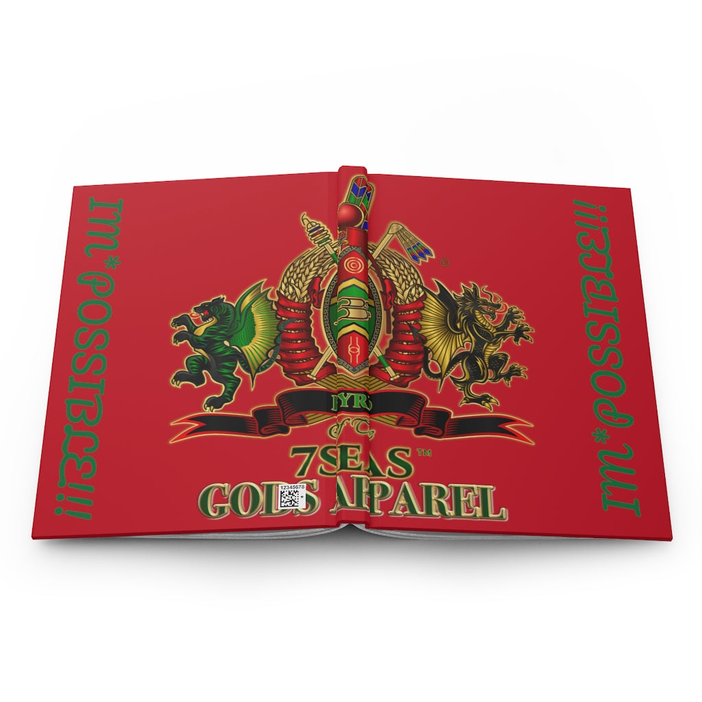 APEP - Byrd Of The 7Seas Gods Apparel - Red - Gods & Goddess Hardcover Journal Matte