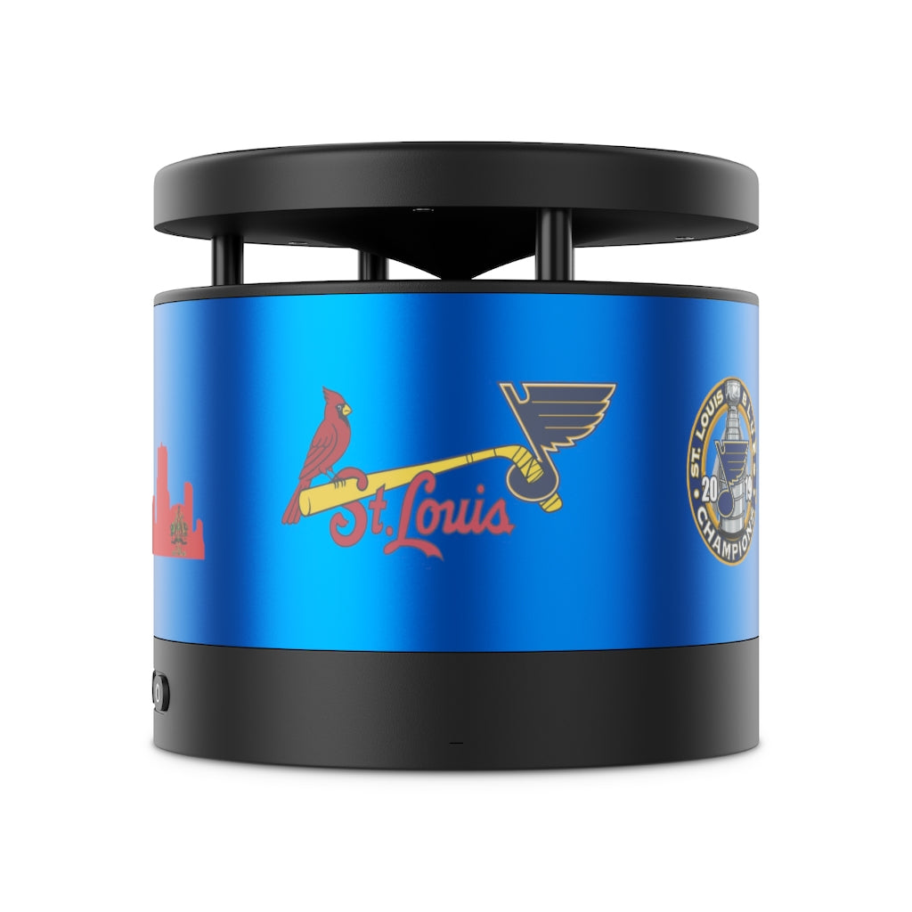 Byrd Of The 7Seas Gods Apparel - St. Louis Cardinals & Blues Metal Bluetooth Speaker and Wireless Charging Pad