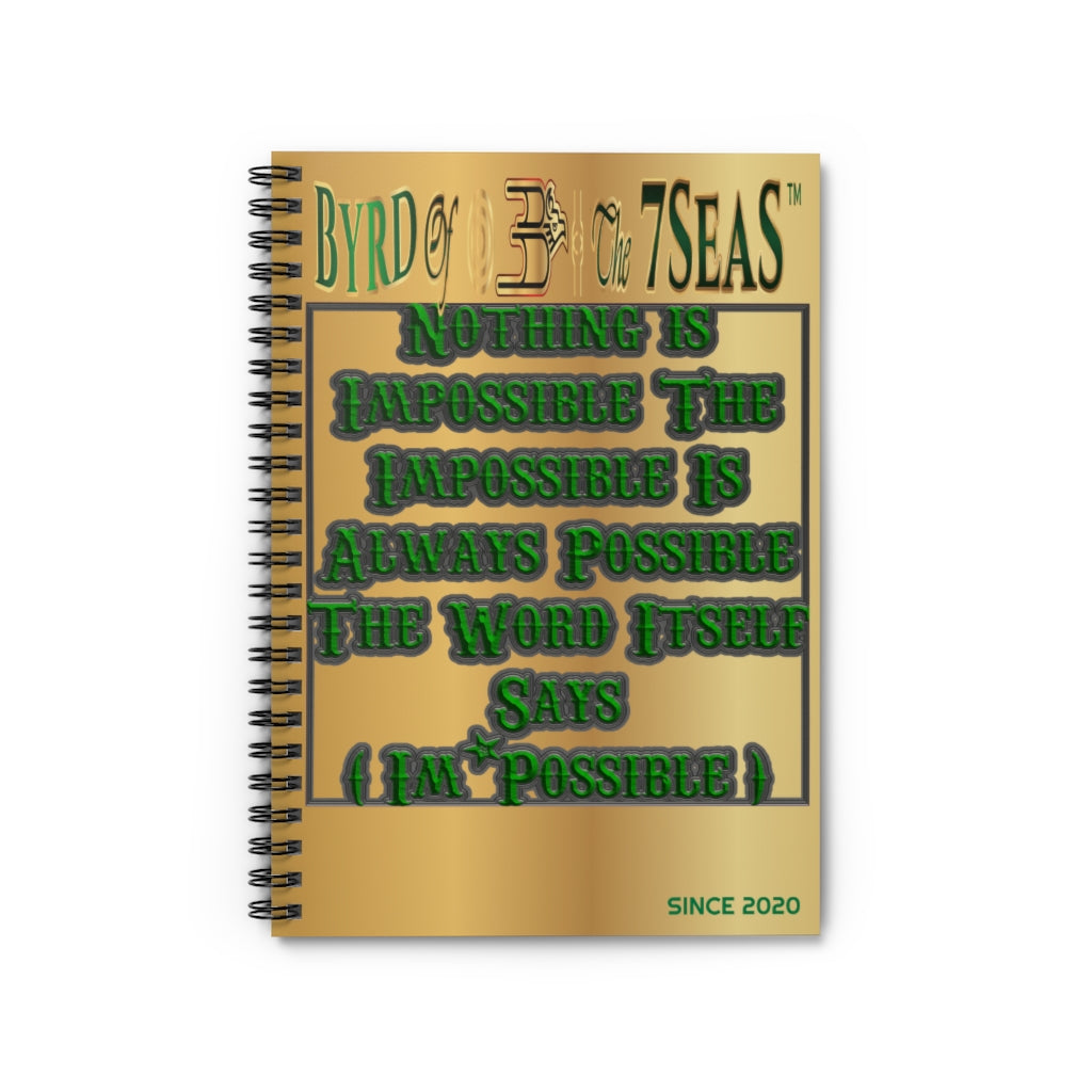 IM*POSSIBLE - BYRD OF THE 7SEAS GODS APPAREL - Gods & Goddess Spiral Notebook - Ruled Line