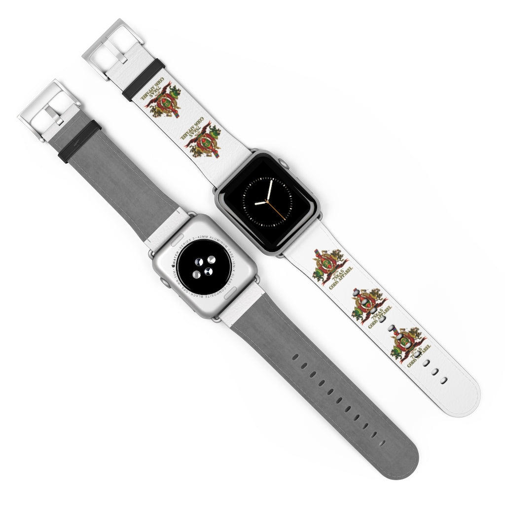 APEP - BYRD OF THE 7SEAS GODS APPAREL - White - Gods & Goddess Leather Watch Band