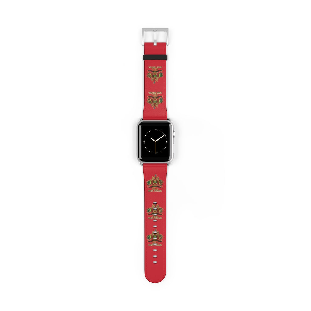 APEP - BYRD OF THE 7SEAS GODS APPAREL - RED - Gods & Goddess Leather Watch Band