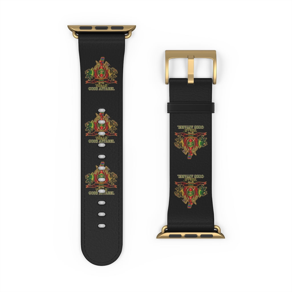 APEP - BYRD OF THE 7SEAS GODS APPAREL - Black - Gods/Goddess Leather Watch Band