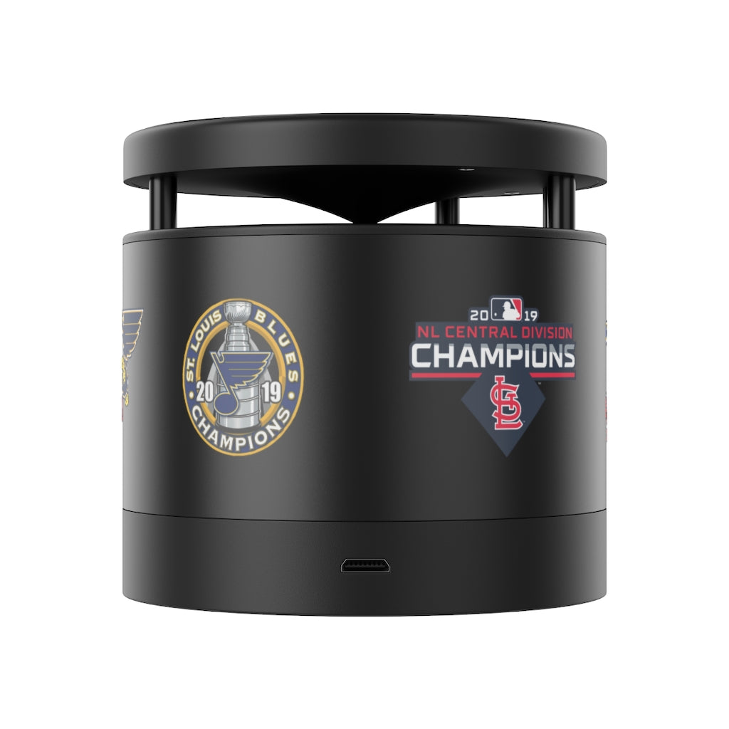 Byrd Of The 7Seas Gods Apparel - St. Louis Cardinals & Blues Metal Bluetooth Speaker and Wireless Charging Pad