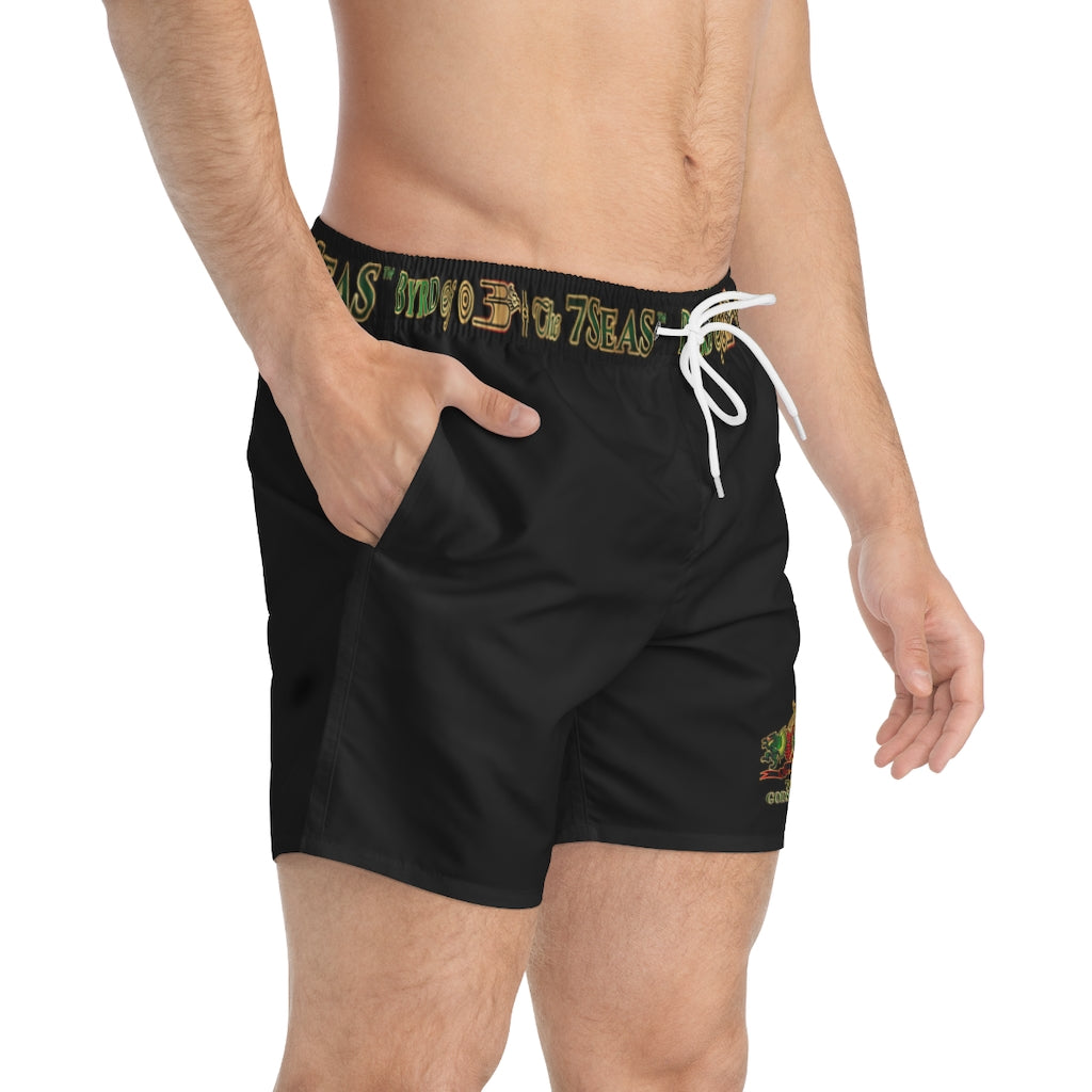 APEP - BYRD OF THE 7SEAS GODS APPAREL - NATURAL BLACK - Swim Trunks