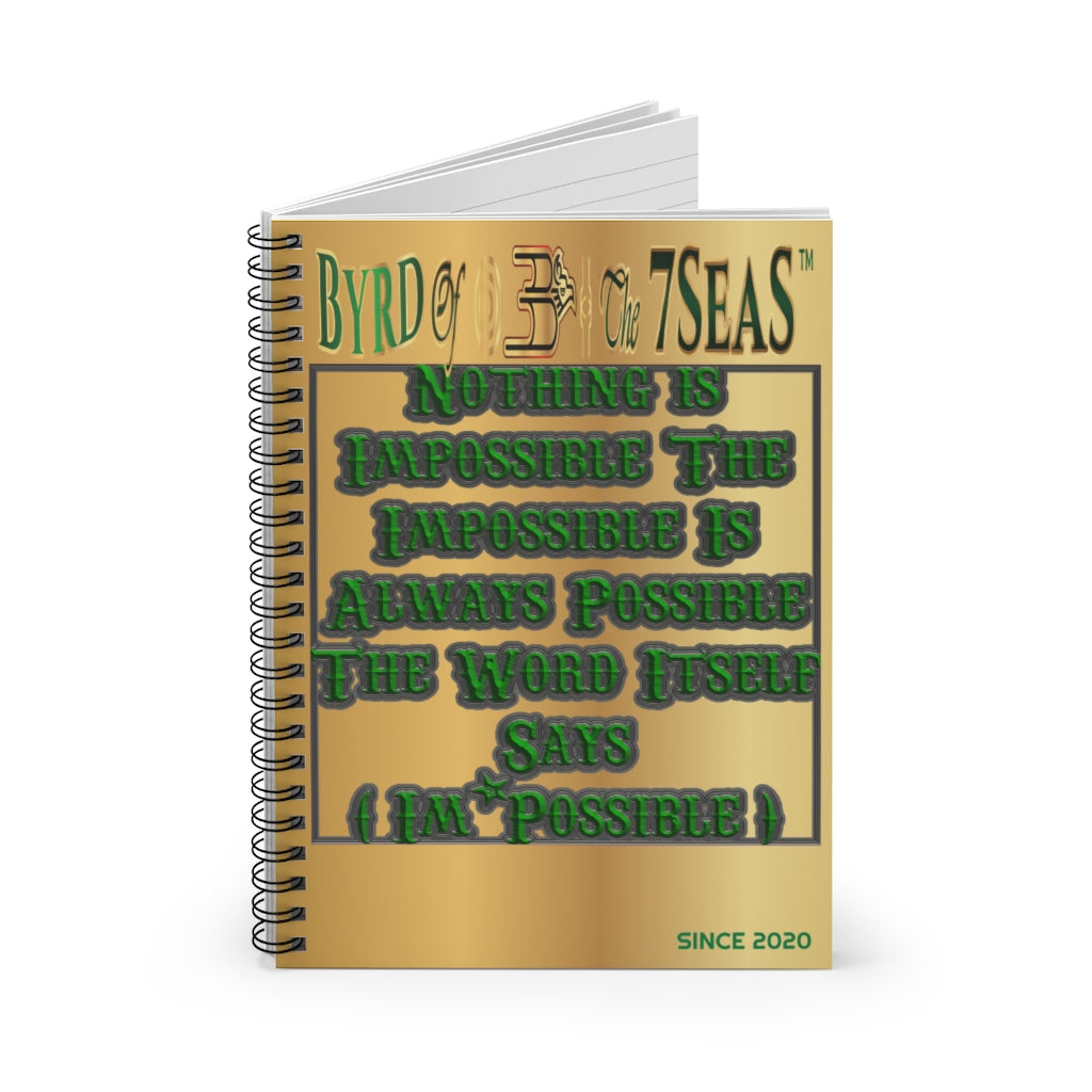 IM*POSSIBLE - BYRD OF THE 7SEAS GODS APPAREL - Gods & Goddess Spiral Notebook - Ruled Line